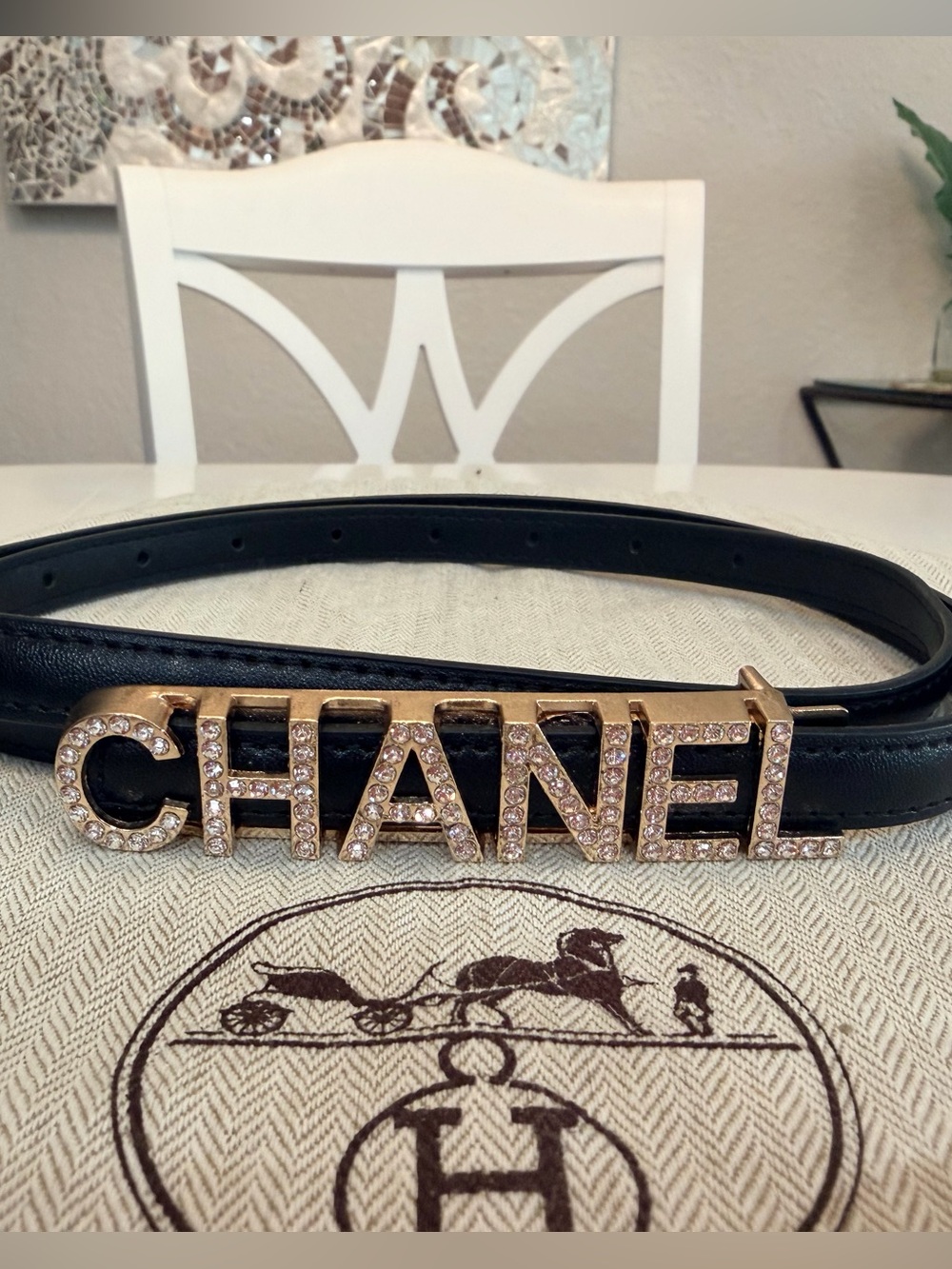 CC Bling belt lether